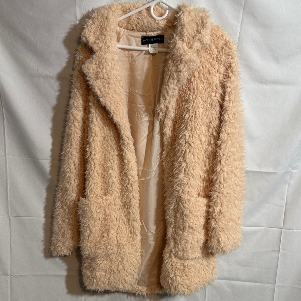 Women's light pink Fuzzy Coat
